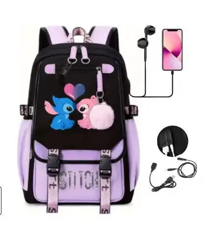 Mochila Infantil Stitch Disney Lilo & Stitch ORIGINAL • 1PC Mochila Grande + FRETE GRÁTIS