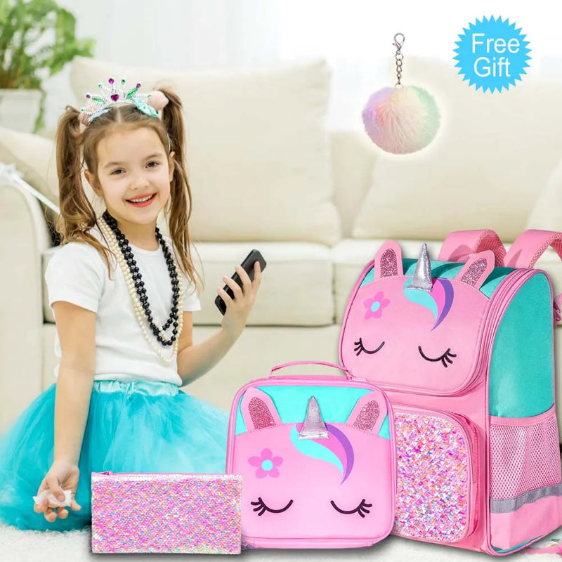 Kit Mochila Premium Personagens 3pcs • FRETE GRÁTIS