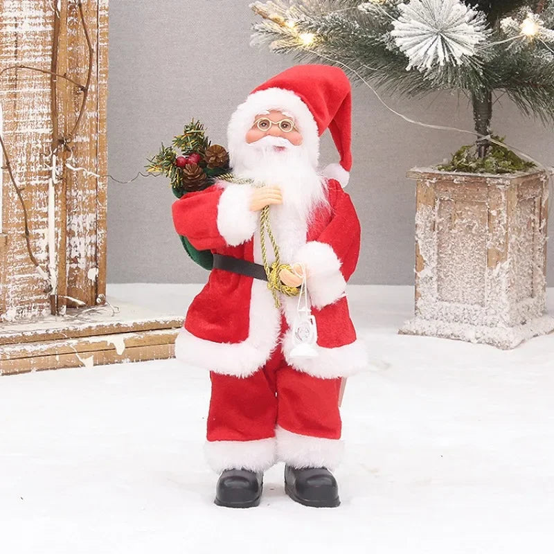 Coleção de Bonecos de Papai Noel com Sacos de Presentes – Decoração Natalina Exclusiva