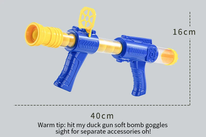 Hungry Shooting Duck Toys Air-powered Gun Soft Bullet Ball With Light Electronic Scoring Battle Games Funny Gun Toy for Kids