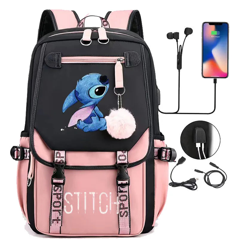 Mochila Infantil Stitch Disney Lilo & Stitch ORIGINAL • 1PC Mochila Grande + FRETE GRÁTIS