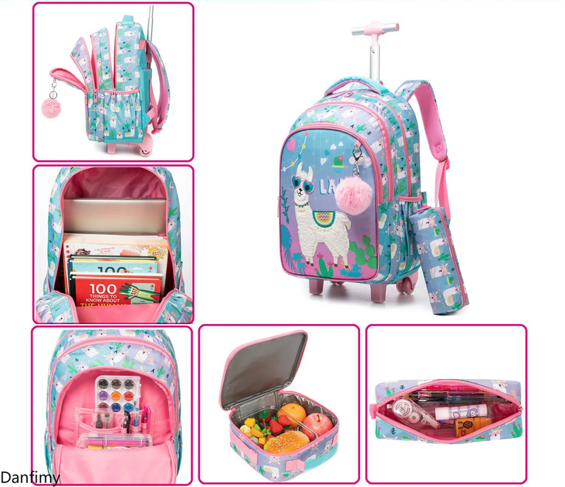 Kit Mochila  Rodinhas Premium Personagens 3pcs • FRETE GRÁTIS